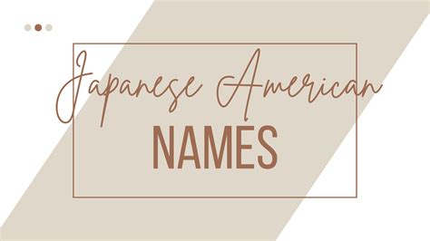 65 Cool Japanese American Names Namesbuddy