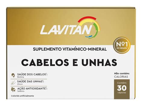 Lavitan Cabelos e Unhas 30 Cápsulas Bem Te Faz Farmácia