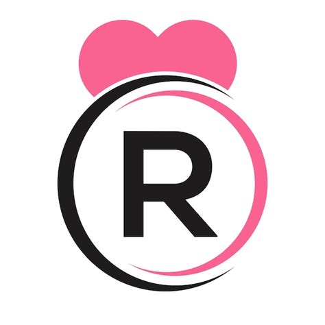 Premium Vector Initial Letter R Logo With Love Icon Or Heart Sign In