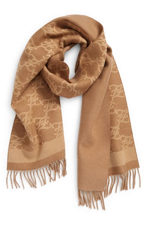 Fendi Karligraphy Logo Jacquard Wool Cashmere Scarf In At Nordstrom