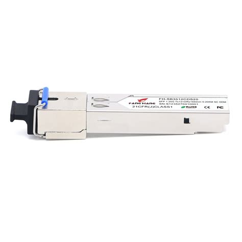 FH-SB3512IDS20, SFP 1,25 GE модуль, 20 км, SM, 1 волокно, комплект TX ...