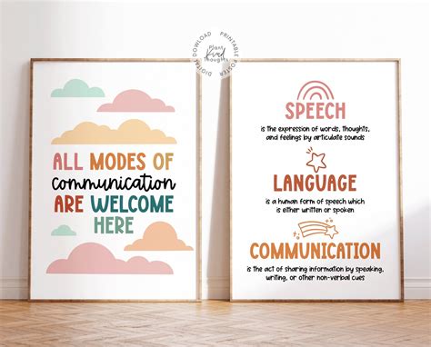 10 Speech Therapy Room Decor Speech Therapy Poster Speech Etsy