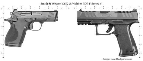 Smith Wesson CSX Vs Walther PDP F Series 4 Size Comparison Handgun