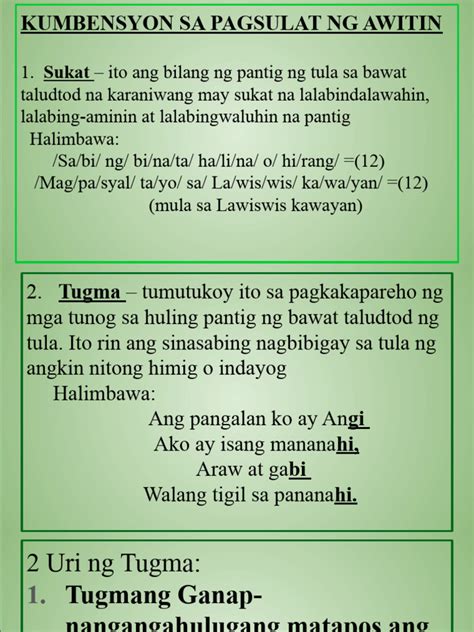 Kumbensyon At Elemento Sa Pagsulat Ng Tula Pdf