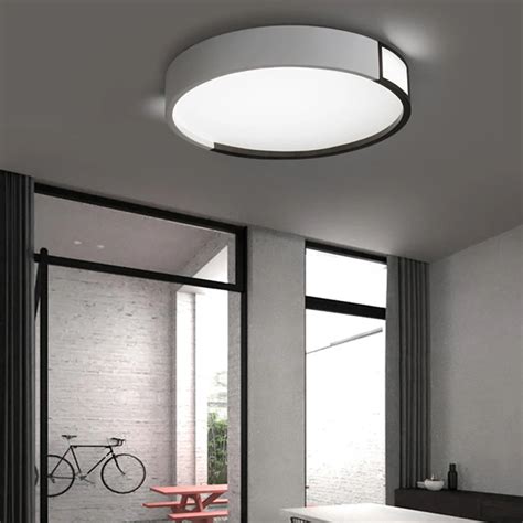 Led Modern Geometric Iron Acryl Black White Led Lamp Led Light Ceiling