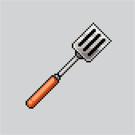 Premium Vector Pixel Art Illustration Spatula Pixelated Spatula