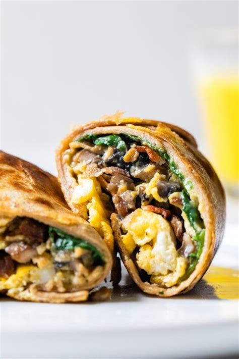 Omelet Tortilla Breakfast Wrap Skinnytaste