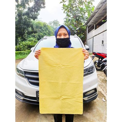 Jual Kain Lap Chamois Kanebo Extra Besar XXL Berserat Hisap Tinggi 64 X