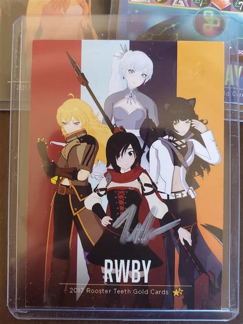 Whos Signature Is On This Rwby 2017 Rooster Teeth Gold Card R