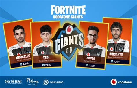 Vodafone Giants Presenta Su Equipo Para Fortnite Battle Royale