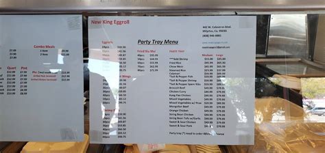 Menu at King Eggroll Express BBQ, Milpitas, 442 W Calaveras Blvd