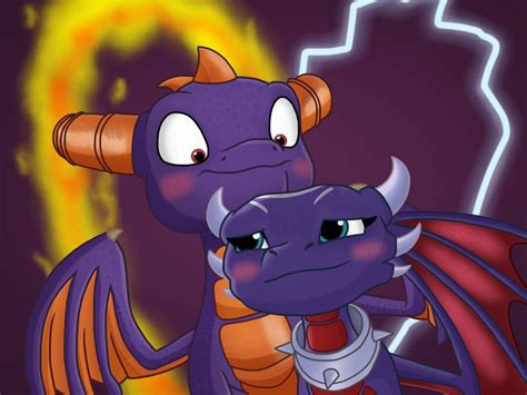 Fire And Lighting Love By Justsomepainter11 On Deviantart Spyro And Cynder Spyro The Dragon