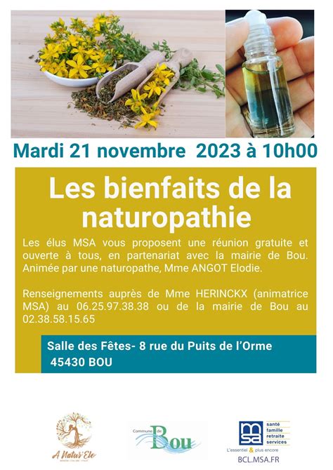 Les Bienfaits De La Naturopathie Mairie De Bou