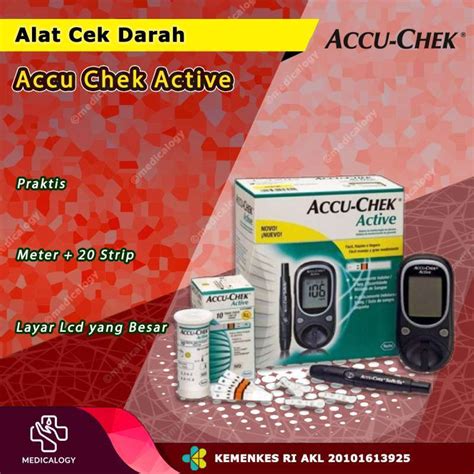 Jual Accu Chek Active Alat Cek Gula Darah Bonus Strips Di Seller