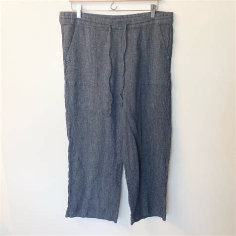 J Jill Pants Jumpsuits Jjill Pure Jill Linen Blend Cropped Pull