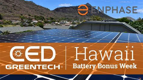 Ced Greentech Hawaii Enphase Battery Bonus Breakout Session Youtube