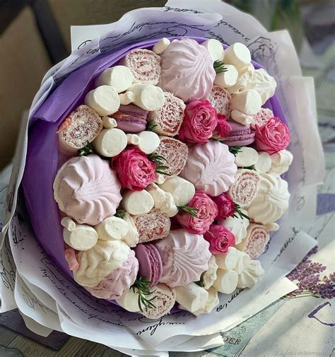 Цветы из зефира своими руками - 63 фото