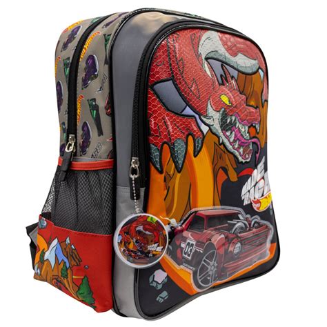 Ripley MOCHILA HOT WHEELS DRAGON ROJO