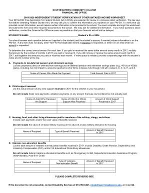 Fillable Online Independent Student Verification Of Other Untaxed