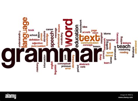 Grammar concept word cloud background Stock Photo - Alamy