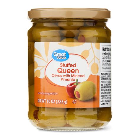 Great Value Stuffed Queen Olives With Minced Pimento Oz Jar