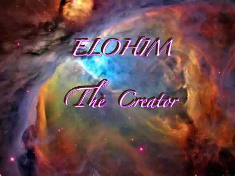 Knowing God By Name Genesis 1 1 In The Beginning God{elohim} Created