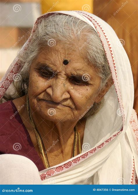 Indian Old Women Stock Photo Image Of White Asia Closeup