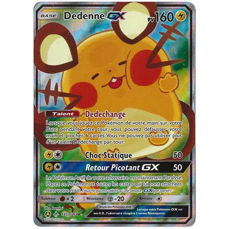 Dedenne GX Full Art Ultra Rare 195a 214 à Fantasy Sphere Entrepot