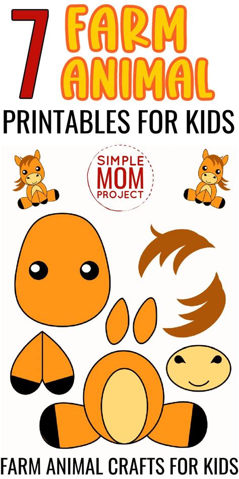 Printable Farm Animal Craft Templates