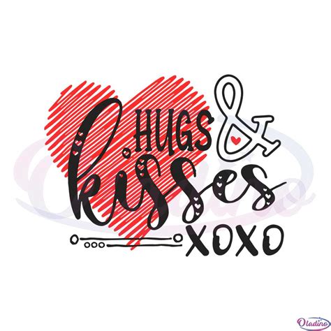 Hugs And Kisses Xoxo Svg Best Graphic Designs Cutting Files