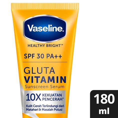 Jual Vaseline Gluta Vitamin Sunscreen Serum SPF 30 PA 180ml Shopee