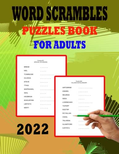 2022 Word Scramble Puzzle Book For Adults Large Print Word Jumbles