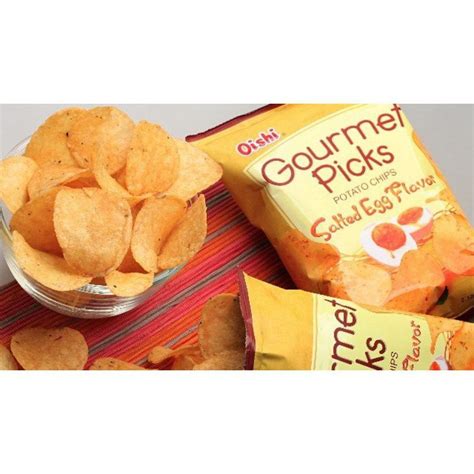 Oishi Gourmet Picks Salted Egg Potato Chips Flavor Snacks G Presyo