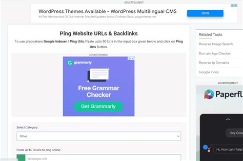 Pinguer Indexer Prepostseo Twaino