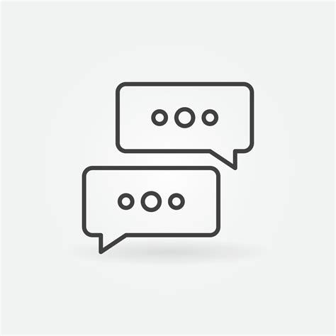 Two Speech Bubbles Vector Outline Concept Icon Or Sign 13271050 Vector Art At Vecteezy