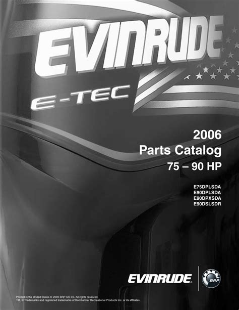 Johnson Evinrude Hp Hp E Tec Outboard Parts Catalog Manual