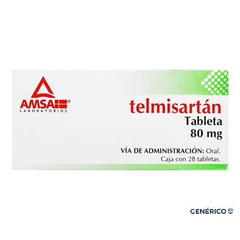 Farmacia Nbio Telmisartán 80 mg 28 Tabletas Envíos a todo México