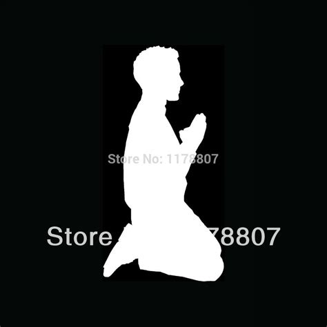 Praying Man Prayer Vinyl For Car Window Truck Bumper Auto Door Laptop Decal Sticker Church God