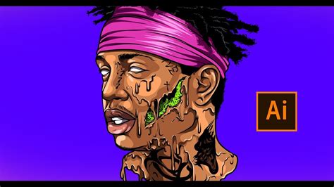 Ski Mask The Slump God Cartoon Speedart Adobe Illustrator Official