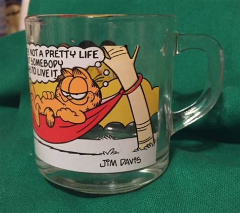 Mug Garfield Glass Vintage K S Bcr Etsy