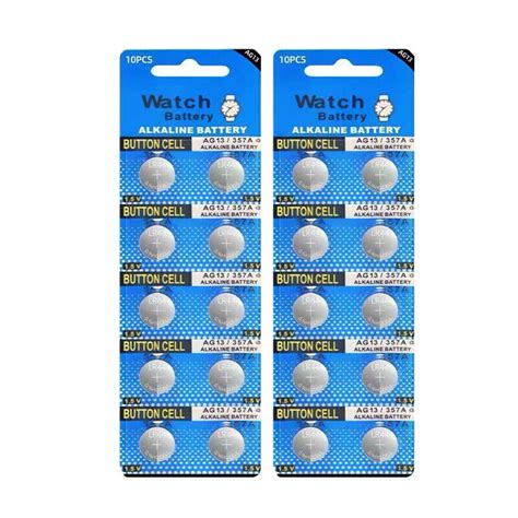 50X LR44 AG13 357 303 SR44 A76 Battery 1 5V ALKALINE BUTTON COIN CELL