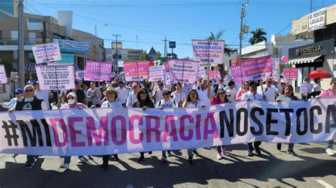 Marcha por la Democracia en Sinaloa piden respeto a la autonomía