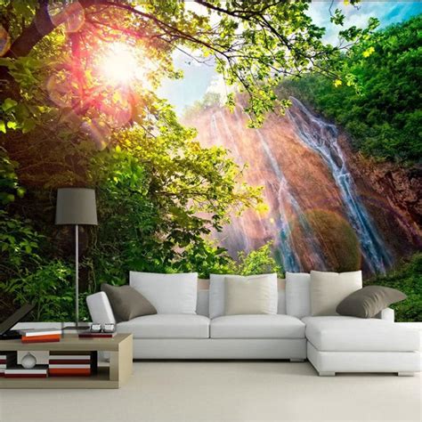 Papel De Parede Paisagem Em 3d - Papel de Parede 3D Floresta 0029 - Papel de Parede Paisagem ...