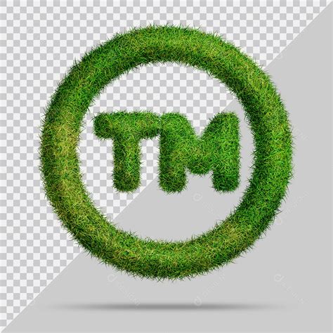 Símbolo de marca registrada TM grama Ilustração 3D PSD download