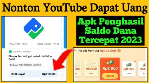 Nonton YT Dapat Saldo Dana Apk VidNow Penghasil Uang Terbukti