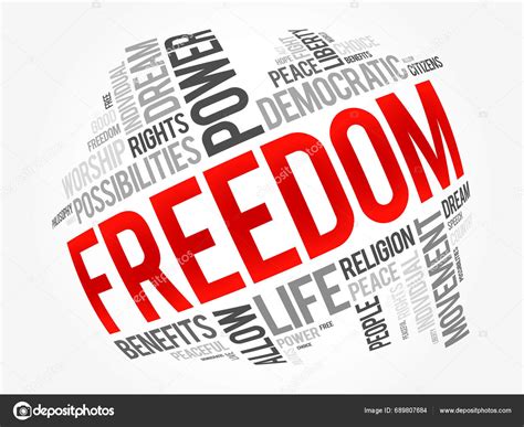 Freedom Word Cloud Collage Social Concept Background Stock Vector By