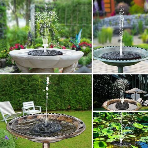 Upgraded Solar Fountain Pump Solar Bird Bath Fountain Free Temu