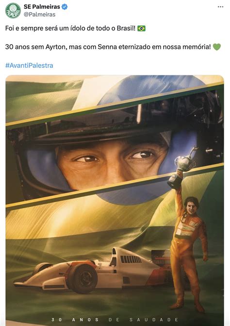 Famosos Prestam Homenagens A Ayrton Senna Anos Ap S A Morte Do Piloto