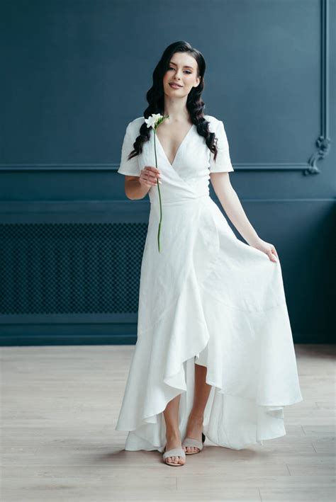 Linen Wedding Dress By The Prancing Hare