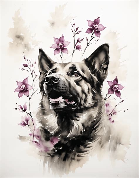 A Few Commissioned Portraits I Did Of German Shepherds These Gsds